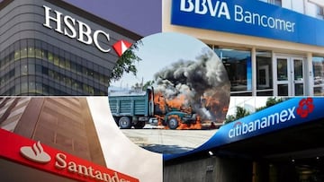 Conoce la lista de estados donde quedan suspendidas las operaciones de bancos este lunes 23 de febrero por ola de violencia en México.