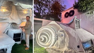 Un hombre construye una casa de ‘cuento de Navidad’ con papel reciclado, cal y arcilla: “Un ecosistema único en el país”