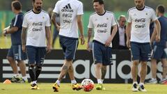 Messi durante una de las &uacute;ltimas concentraciones de la selecci&oacute;n argentina.