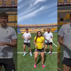 Jana Gutiérrez graba baile de TikTok con Nahuel Guzmán e Igor Lichnovsky