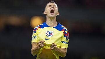 Alvaro Fidalgo of America during the game America vs Leon, corresponding to Round 06 of the Torneo Apertura 2023 of the Liga BBVA MX, at Azteca Stadium, on August 26, 2023.
<br><br>
Alvaro Fidalgo de America durante el partido America vs Leon, correspondiente a la Jornada 06 del Torneo Apertura 2023 de la Liga BBVA MX, en el Estadio Azteca, el 26 de Agosto de 2023.