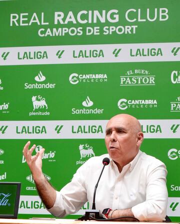 El presidente del Racing, Manolo Higuera, ha explicado que aspiran a tener uno de los 8 primeros límites salariales de LaLiga Hypermotion.