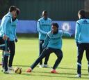 Cuadrado se entrena con sus nuevos compañeros