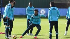 Cuadrado se entrena con sus nuevos compañeros