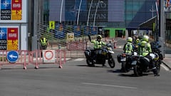 Policías en el dispositivo puesto en marcha para la OTAN, en IFEMA Madrid, a 27 de junio de 2022, en Madrid (España). Unos 10.000 agentes de las Fuerzas y Cuerpos de Seguridad, bajo la coordinación de la Policía Nacional, blindan Madrid con motivo de la cumbre de la OTAN, que se celebra del 28 al 30 de junio. Se trata de una cita internacional que contará con el mayor despliegue policial de la historia de España al reunir a más de 40 líderes mundiales. Para este acto sin precedentes, la Policía Nacional ha intensificado el dispositivo operativo integrando en el mismo la utilización de drones, UIP, agentes de subsuelo, etc.
27 JUNIO 2022;MADRID;OTAN;POLICIAS;PIXELADA
Alberto Ortega / Europa Press
27/06/2022