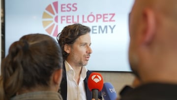Feliciano López, en la presentación de su academia.