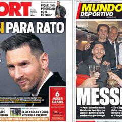 "Messi para rato" en las portadas de Barcelona