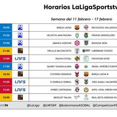 Un partido de LNFS y otro de LEB Oro, programa de este domingo en LaLigaSports Tv