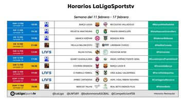 Un partido de LNFS y otro de LEB Oro, programa de este domingo en LaLigaSports Tv