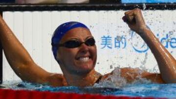 La nadadora espa&ntilde;ola, Melania Costa durante la prueba de los 400 metros libre.