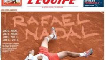 Portada del diario francés L'Equipe.