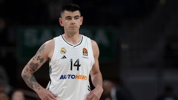 Gabriel Deck, jugador del Real Madrid, durante el partido de Euroliga entre Real Madrid y Zalgiris que se jugó el 12 de diciembre en el WiZink.