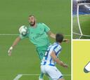 El por qué no se pitó la mano de Benzema y sí se cumplió la regla de fuera de juego posicional