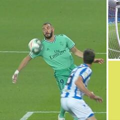 El por qué no se pitó la mano de Benzema y sí se cumplió la regla de fuera de juego posicional