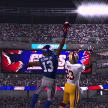 La increible recepción de Odell Beckham Jr. recreada en el Madden.