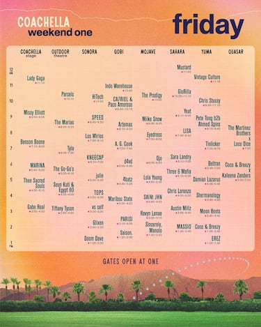 Coachella 2025 hoy, viernes 11 de abril: Horarios, line-up y cmo ver en vivo, online