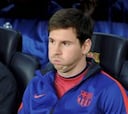 Messi, nervios en el banquillo