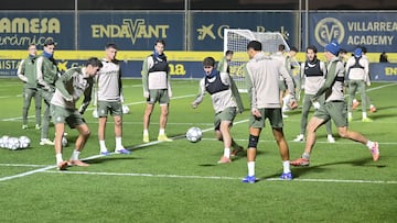 Entrenamiento del Villarreal.