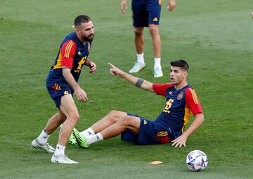 Dani Carvajal y Álvaro Morata.