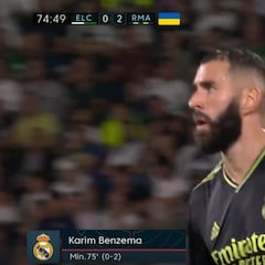 El gesto de Benzema tras marcar ‘harto’ del VAR: difícil verlo así