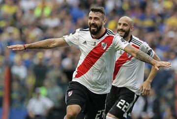 El único jugador activo de este listado. El argentino ha jugado la Libertadores con River Plate, Atlético Mineiro, Vélez Sarsfield y Universidad Católica.