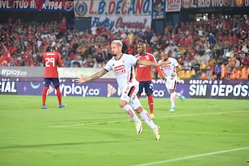 Rodrigo Holgado, tras marcar un gol por América de Cali.