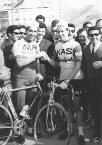 Federico Mart¨ªn Bahamontes con Julio Jim¨¦nez.