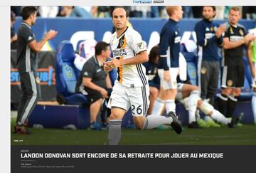 TVA Sports de Francia destaca que Donovan salió del retiro para jugar en México 