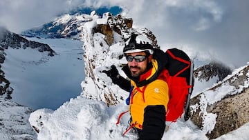 El montañero catalán Gerard Olivé en una de sus aventuras.