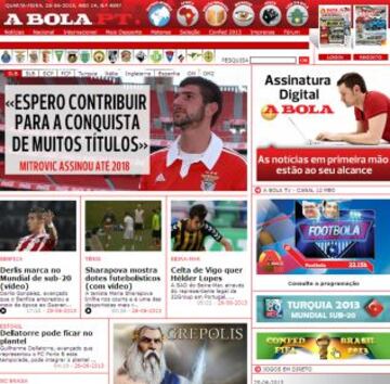 Portadas de la prensa extranjera