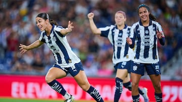Allison Veloz of Monterrey during the 3rd round match between Monterrey and Queretaro as part of the Liga BBVA MX Femenil, Torneo Apertura 2025 at BBVA Bancomer Stadium, on July 25, 2025 in Monterrey, Nuevo Leon, Mexico.