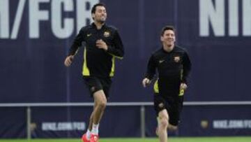 Busquets y Messi, nuevos capitanes del Barcelona.