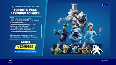 Fortnite: pack Leyendas Polares, todas las skins y accesorios