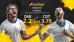 Real Zaragoza vs. CD Tenerife: horario, TV, estadísticas, clasificación y pronósticos