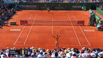 Nadal dejó perplejo a su rival en el punto de partido