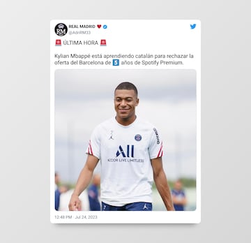 Aluvión de memes tras la relación Mbappé - Barça