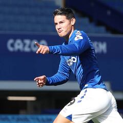 James marca su primer gol con Everton en Premier League