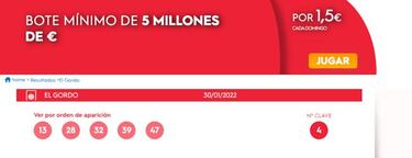 Gordo de la Primitiva: comprobar los resultados del sorteo hoy, domingo 30 de enero