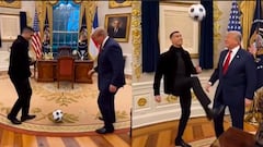 Trump ‘juega’ al fútbol con Cristiano y causa furor: 73 millones de vistas