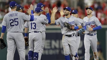 Con rally de siete carreras en la sexta, Los Angeles Dodgers se llevan el segundo en Washington y se ponen a un juego de la Serie de Campeonato.