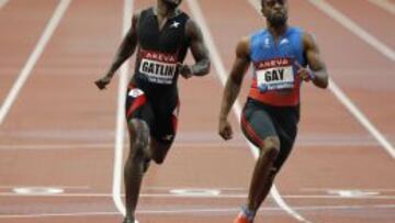 Gatlin y el l&iacute;der de 100 de 2013, Gay.