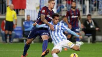 Albentosa, frente al Málaga.