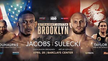 Horario, canal de TV y c&oacute;mo ver la pelea online entre Daniel Jacobs vs Maciej Sulecki. Sigue el minuto a minuto desde Broklyn, New York. Pelea de Peso medio