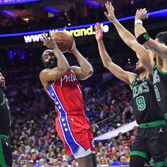 Harden y Embiid sufren en Philly