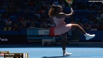 El notable punto de Serena ante Sakkari: ¡imperdible celebración!