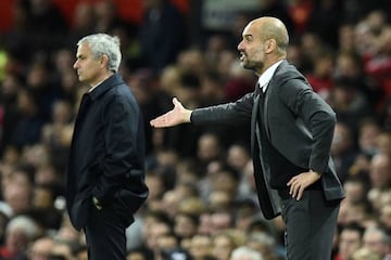 Manchester City's Spanish manager Pep Guardiola during clash in the EFL Cup