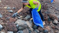 Limpieza de playas y fondos marinos en Yaiza, Lanzarote, la mañana de 28 de octubre del 2023.