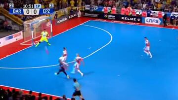 El golazo de Ferrao que abri車 la goleada del Bar?a ante ElPozo