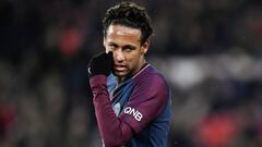 Neymar misses Lyon clash with thigh injury