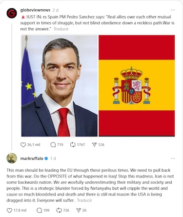 La opinión de Mark Ruffalo sobre Pedro Sánchez: “Debería estar liderando la Unión Europea”